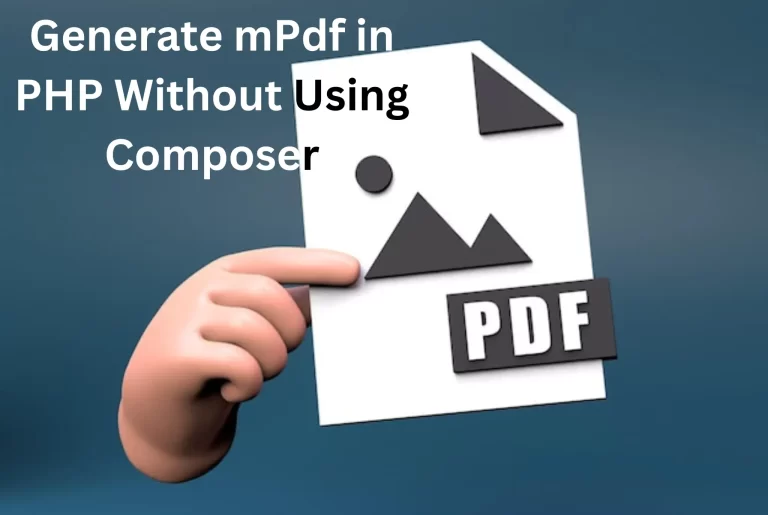 Generate mPdf in PHP Without Using Composer